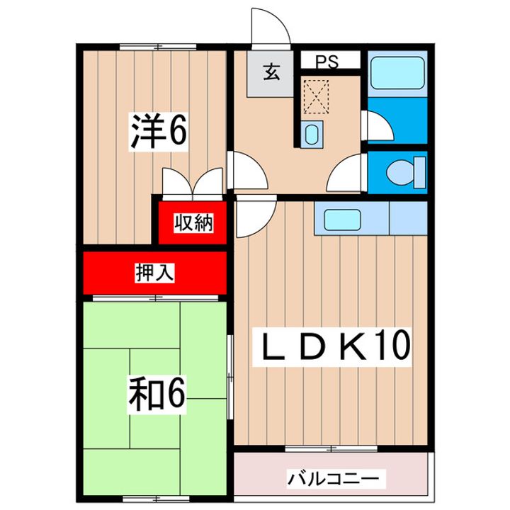 フラット大沼の間取り