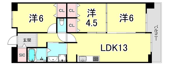 サンヴェール舞子弐番館の間取り
