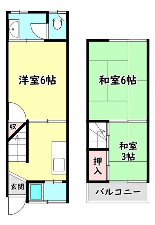 大阪府寝屋川市上神田2(一戸建)の賃貸物件の間取り