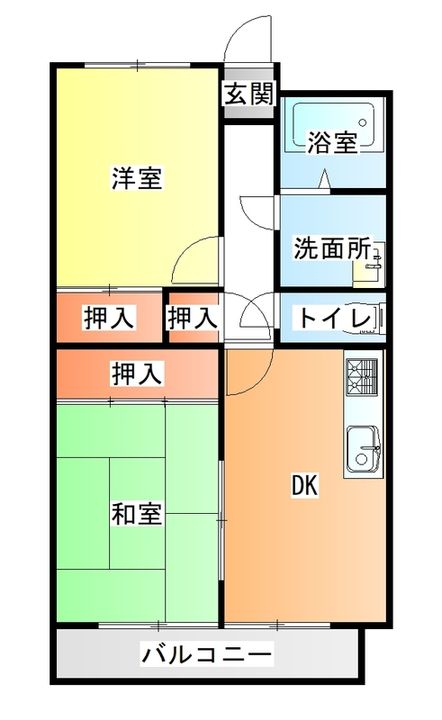 香川県三豊市三野町下高瀬(マンション)の賃貸物件の間取り