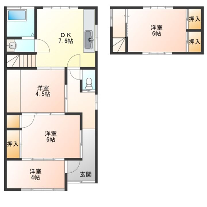 静岡県島田市中溝町(一戸建)の賃貸物件の間取り