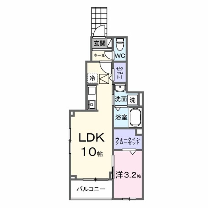 埼玉県草加市稲荷3(アパート)の賃貸物件の間取り