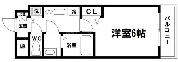 プレサンス心斎橋クオーレの間取り
