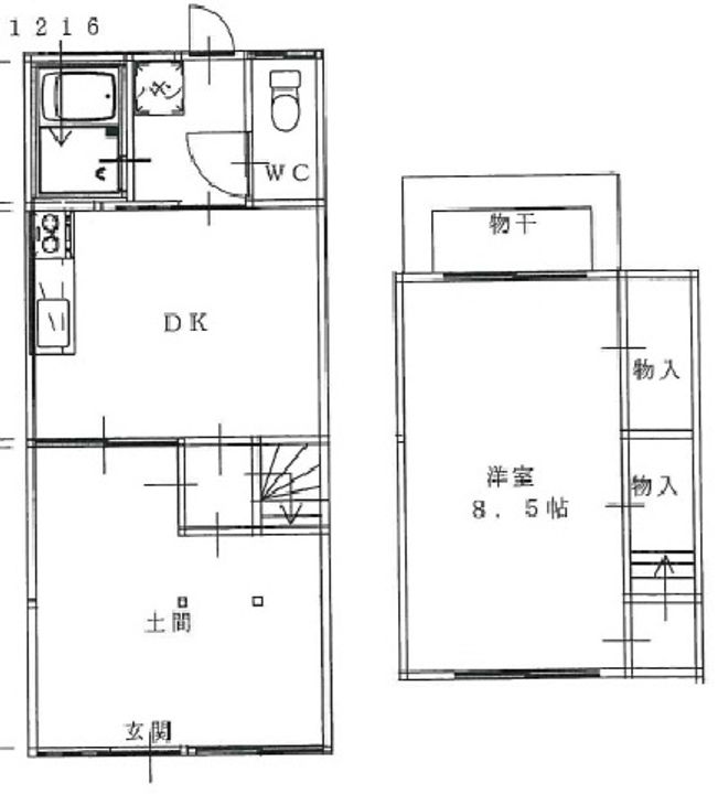 大阪府大阪市東成区大今里2(一戸建)の賃貸物件の間取り