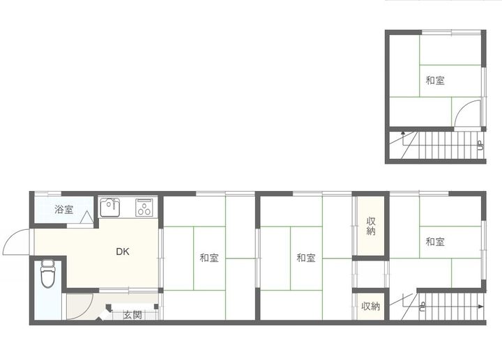 岡山県倉敷市林(一戸建)の賃貸物件の間取り