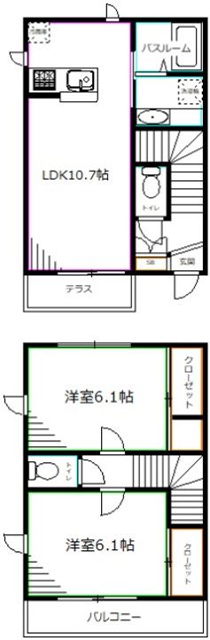 東京都杉並区今川1(一戸建)の賃貸物件の間取り