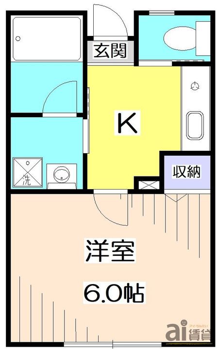 東京都中野区鷺宮6の賃貸アパートの間取り
