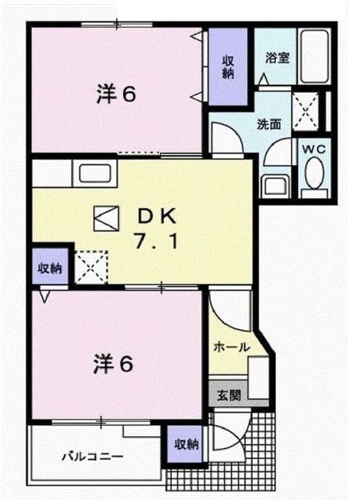 兵庫県加東市下滝野3(アパート)の賃貸物件の間取り