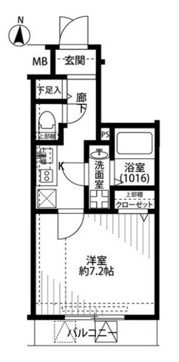 東京都江東区住吉2(マンション)の賃貸物件の間取り