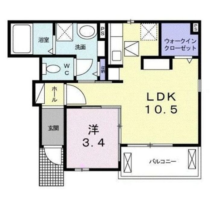 神奈川県川崎市多摩区登戸(アパート)の賃貸物件の間取り