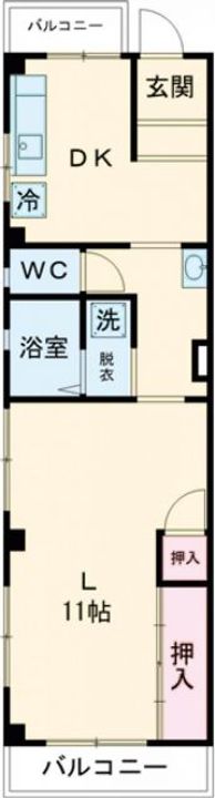 コーポ岡部緑ヶ丘の間取り