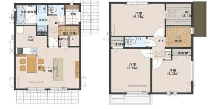 栃木県小山市駅南町2(一戸建)の賃貸物件の間取り