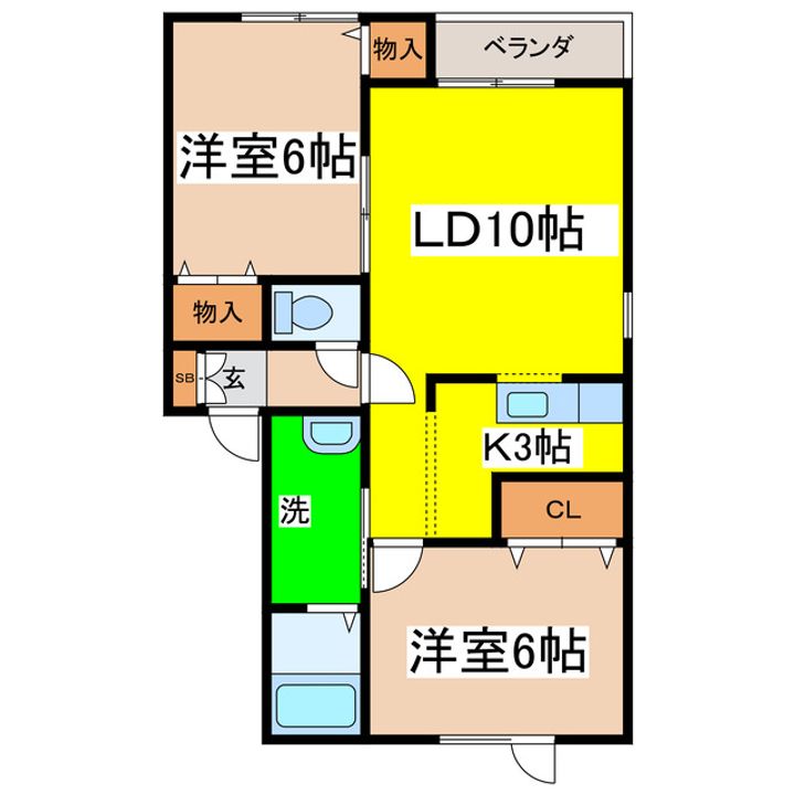 エスタミ菊地の間取り