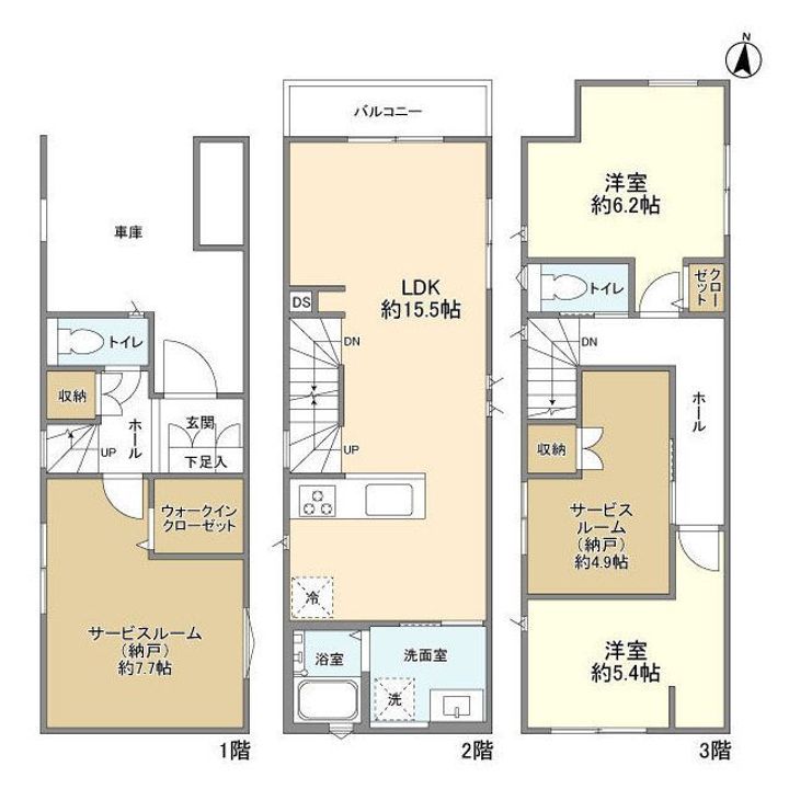 神奈川県横浜市旭区万騎が原(一戸建)の賃貸物件の間取り