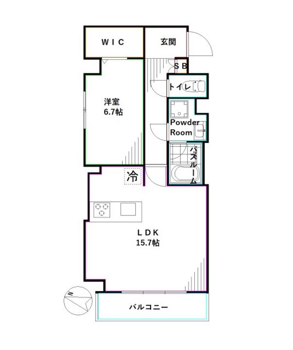 東京都杉並区和田1(マンション)の賃貸物件の間取り