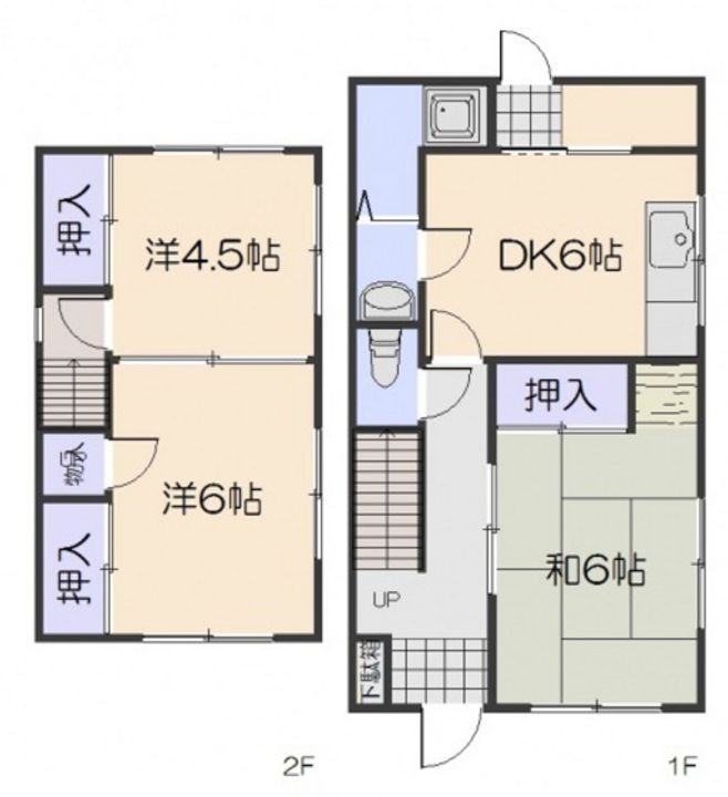 広島県広島市西区己斐上3(一戸建)の賃貸物件の間取り