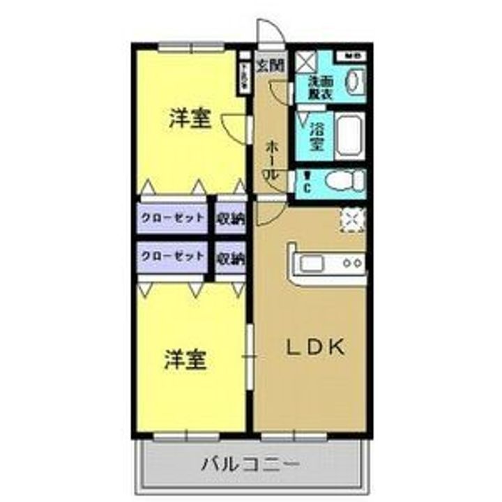 栃木県小山市城東5(マンション)の賃貸物件の間取り