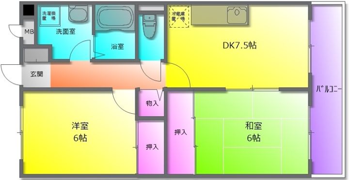 フェリス旭ヶ丘の間取り