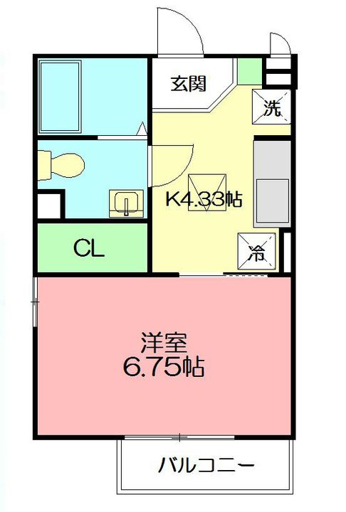 神奈川県鎌倉市大町3(アパート)の賃貸物件の間取り
