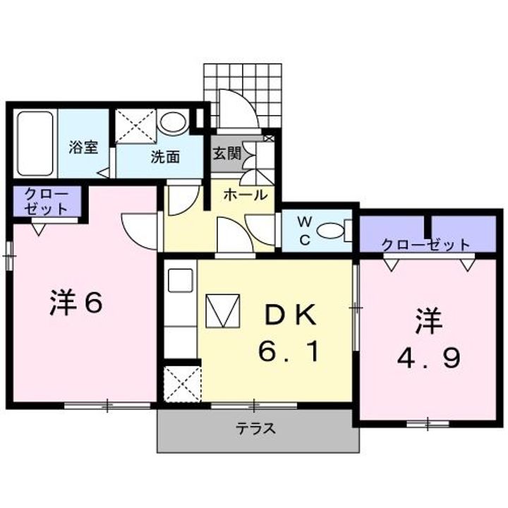 広島県尾道市西藤町(アパート)の賃貸物件の間取り