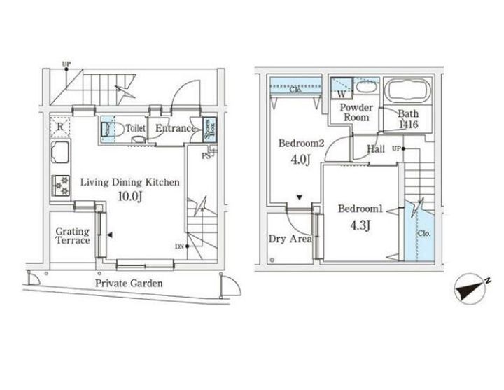 AGRATIO TERRACE 恵比寿の間取り