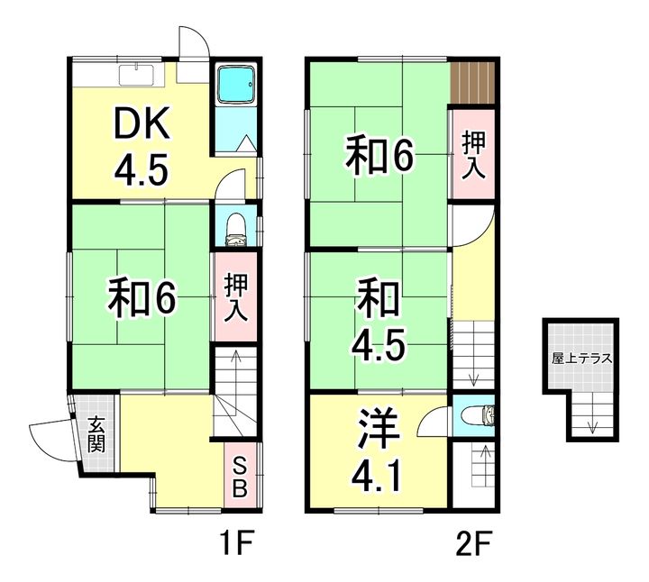 兵庫県神戸市垂水区乙木1(一戸建)の賃貸物件の間取り