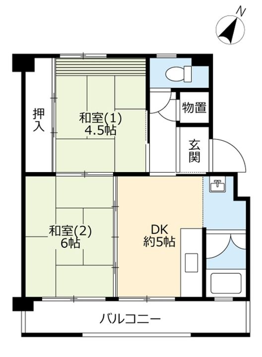 UR向ヶ丘第二の間取り