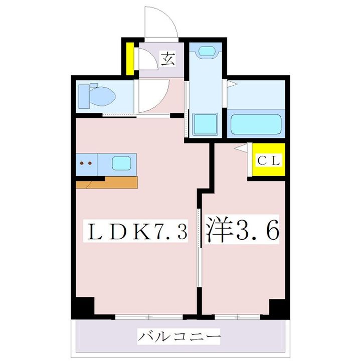 鹿児島県鹿児島市天保山町(マンション)の賃貸物件の間取り