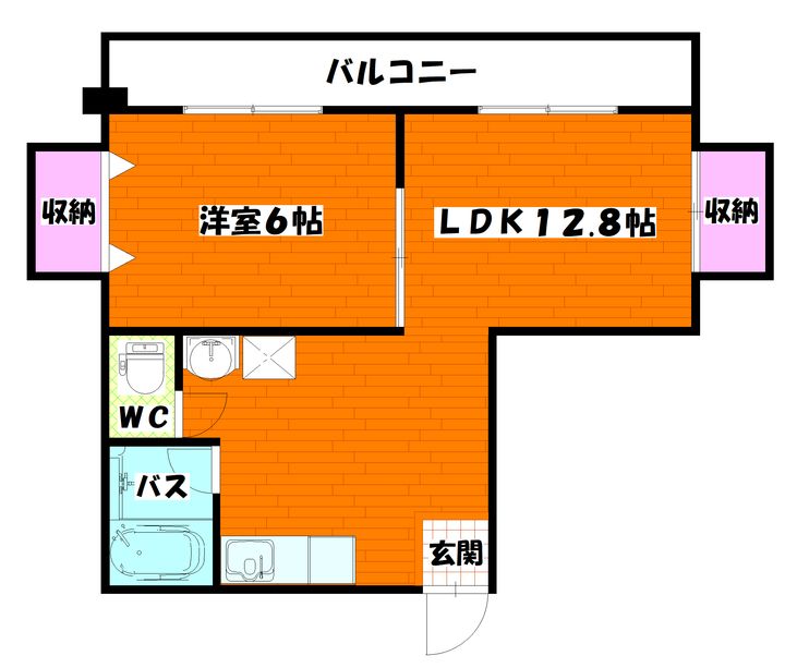 広島県広島市西区横川新町(マンション)の賃貸物件の間取り