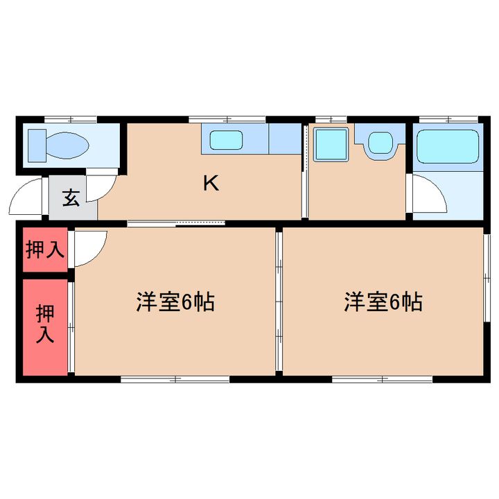 茨城県水戸市酒門町(一戸建)の賃貸物件の間取り