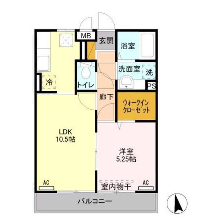 群馬県高崎市飯塚町(アパート)の賃貸物件の間取り