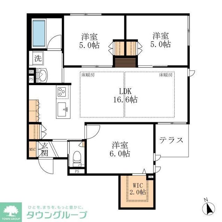 ロント ヴァレイの間取り