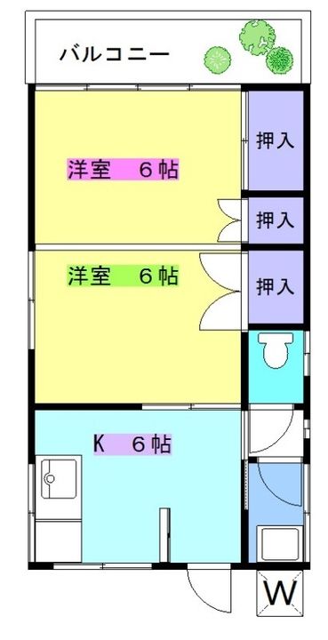 NAGAEアパートの間取り