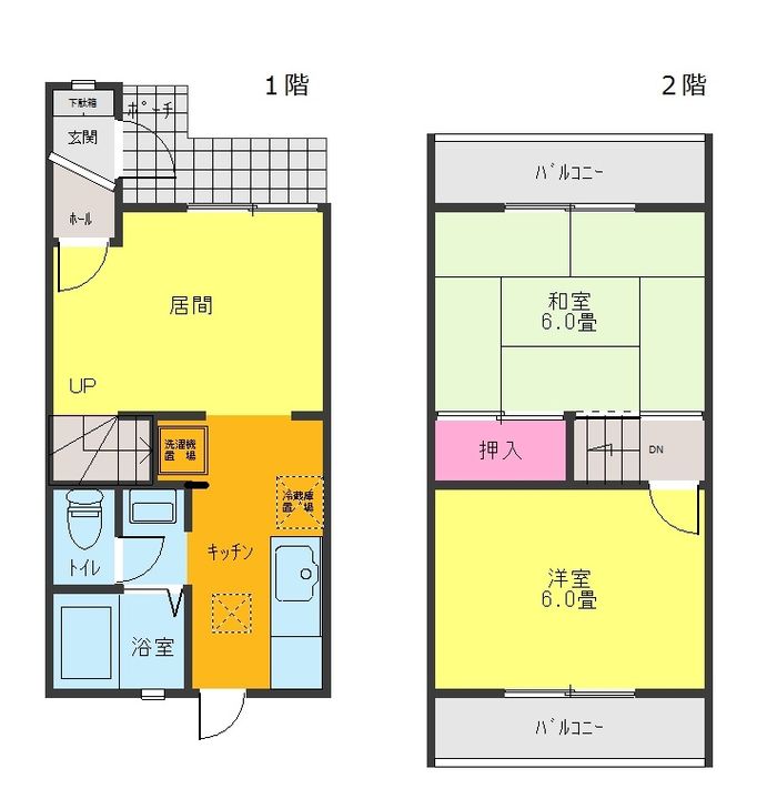 千葉県野田市上花輪新町(一戸建)の賃貸物件の間取り