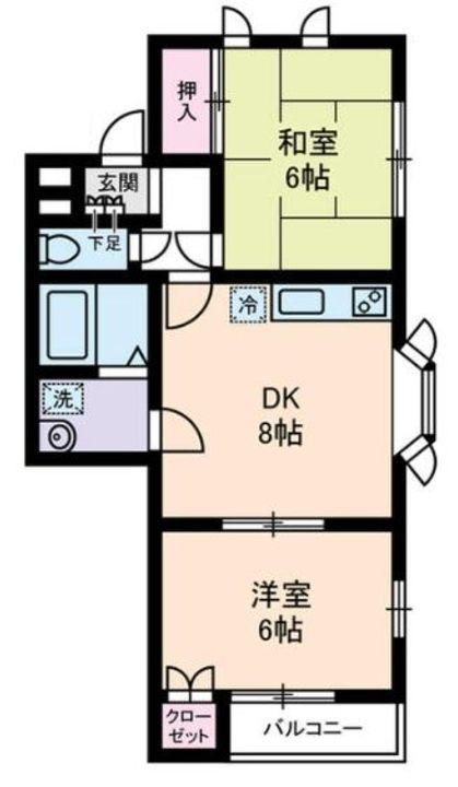 東京都小平市回田町(アパート)の賃貸物件の間取り