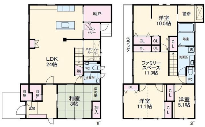 静岡県湖西市新居町中之郷(一戸建)の賃貸物件の間取り