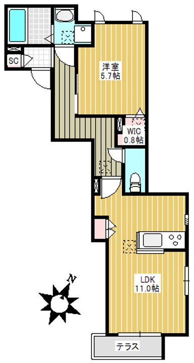 エルズプラス南長崎の間取り