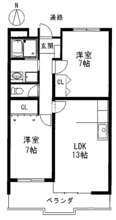 徳島県阿南市日開野町筒路(マンション)の賃貸物件の間取り