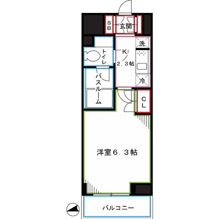 東京都中野区中央5(マンション)の賃貸物件の間取り