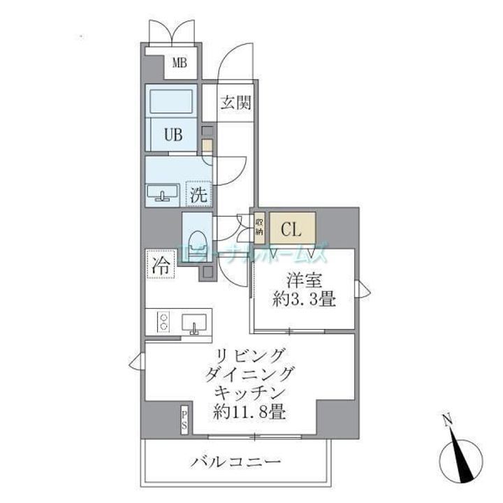 東京都新宿区四谷三栄町(マンション)の賃貸物件の間取り