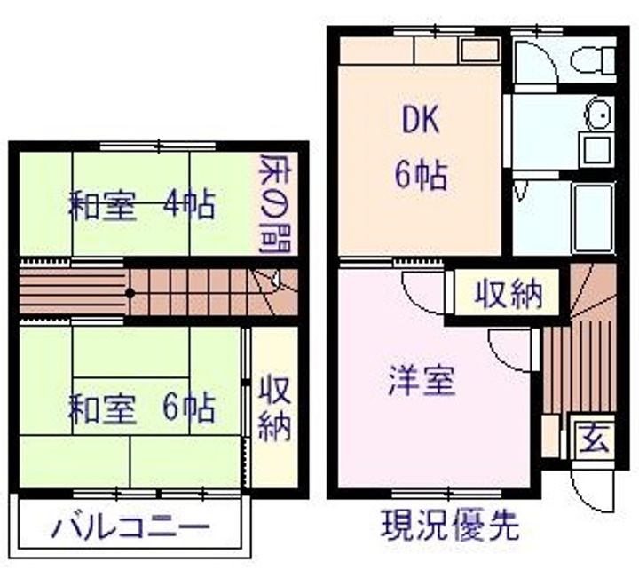 長野県千曲市大字屋代(アパート)の賃貸物件の間取り