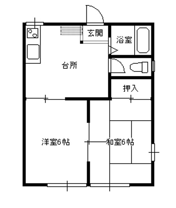 岩手県盛岡市稲荷町(アパート)の賃貸物件の間取り