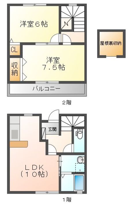 三重県津市河芸町上野(一戸建)の賃貸物件の間取り