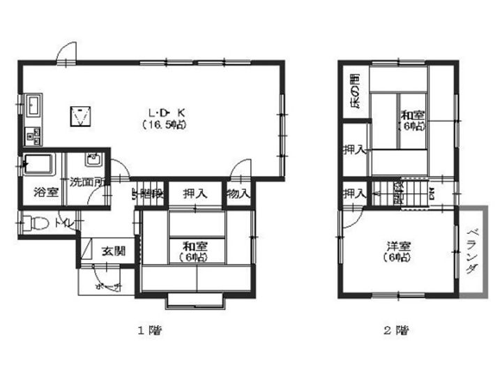 広島県広島市安佐南区川内6(一戸建)の賃貸物件の間取り
