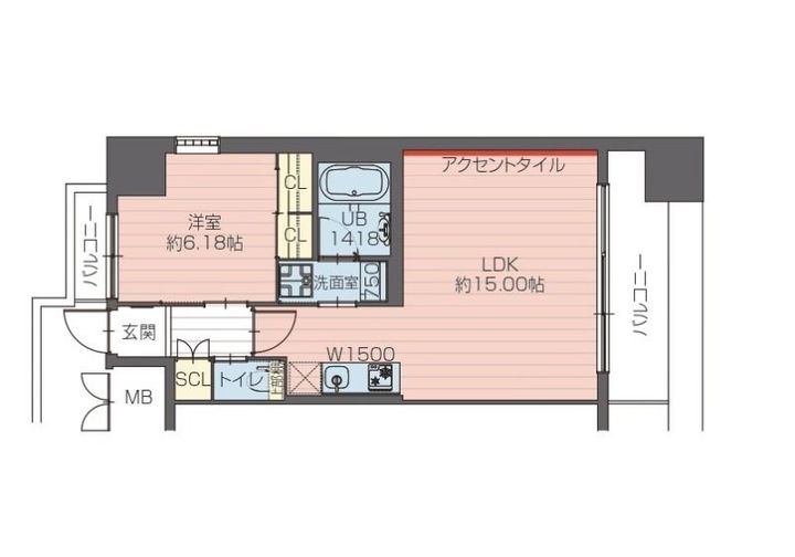 大阪府大阪市住吉区万代東3(マンション)の賃貸物件の間取り