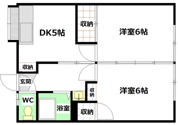 広島県広島市安芸区中野東4(アパート)の賃貸物件の間取り