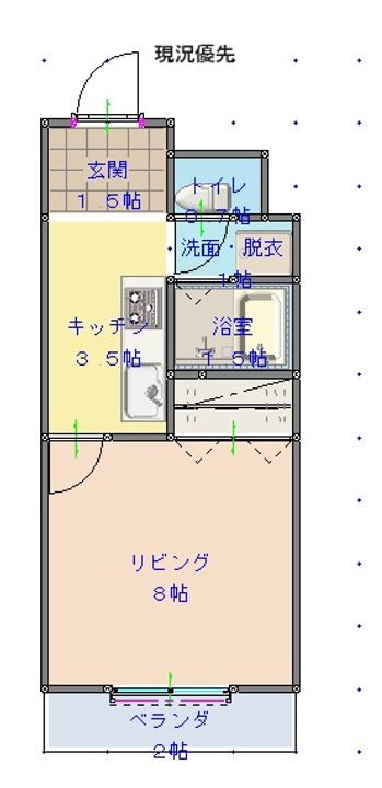 アパルト長野Iの間取り