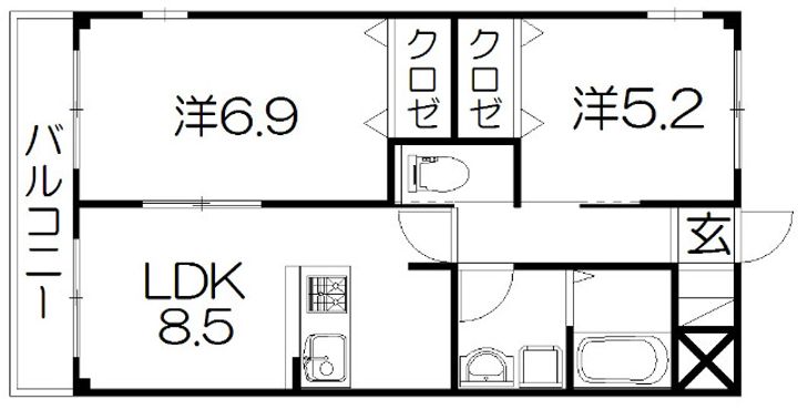 クレールシャンブルの間取り