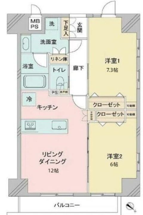 東京都渋谷区千駄ヶ谷5(マンション)の賃貸物件の間取り