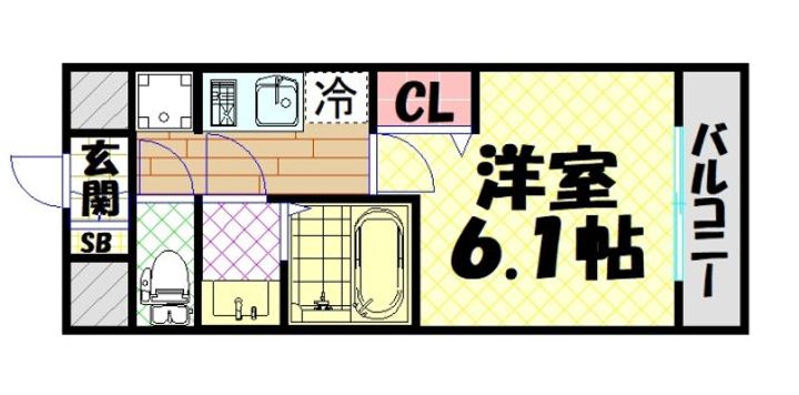 プレサンスDOMECITYコレーレの間取り